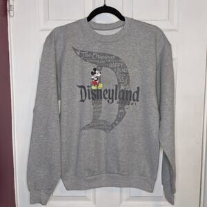 Disney Parks Disneyland Resort Mickey Grey Pullover Crew Neck Sweater S